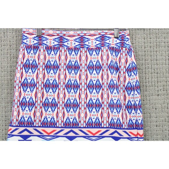 Renee C Pencil Skirt Womens Petite Multicolor Aztec Pattern Stretchy Size MP - Picture 2 of 8